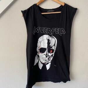 Stylestalker Viral Karl Lagerfeld Cyborg Muscle Tee Size Small